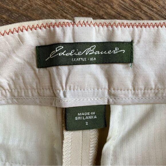 Eddie Bauer Skirt Khaki Tan Business Casual 2 Preppy - Picture 2 of 14